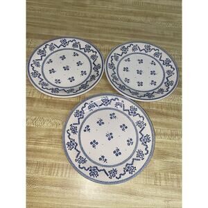 3 Laura Ashley Blue Petite Fleur Johnson Brothers 6.25" Bread Plates